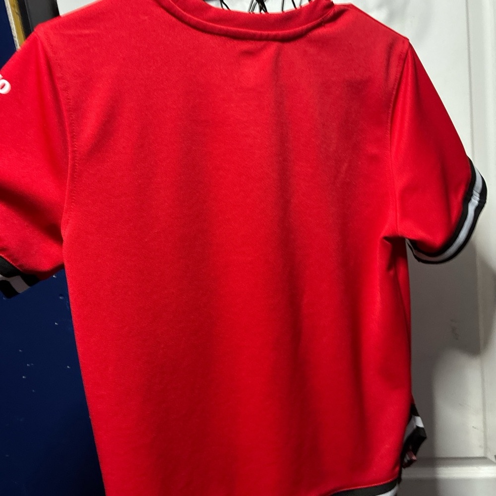 NBA Kids Red and Black Chicago Bulls Short Sleeve Tee